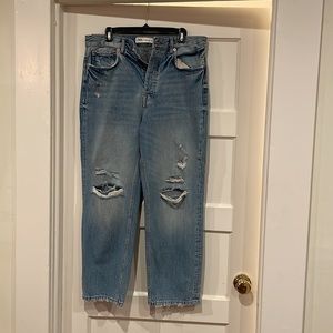 Zara distressed denim.